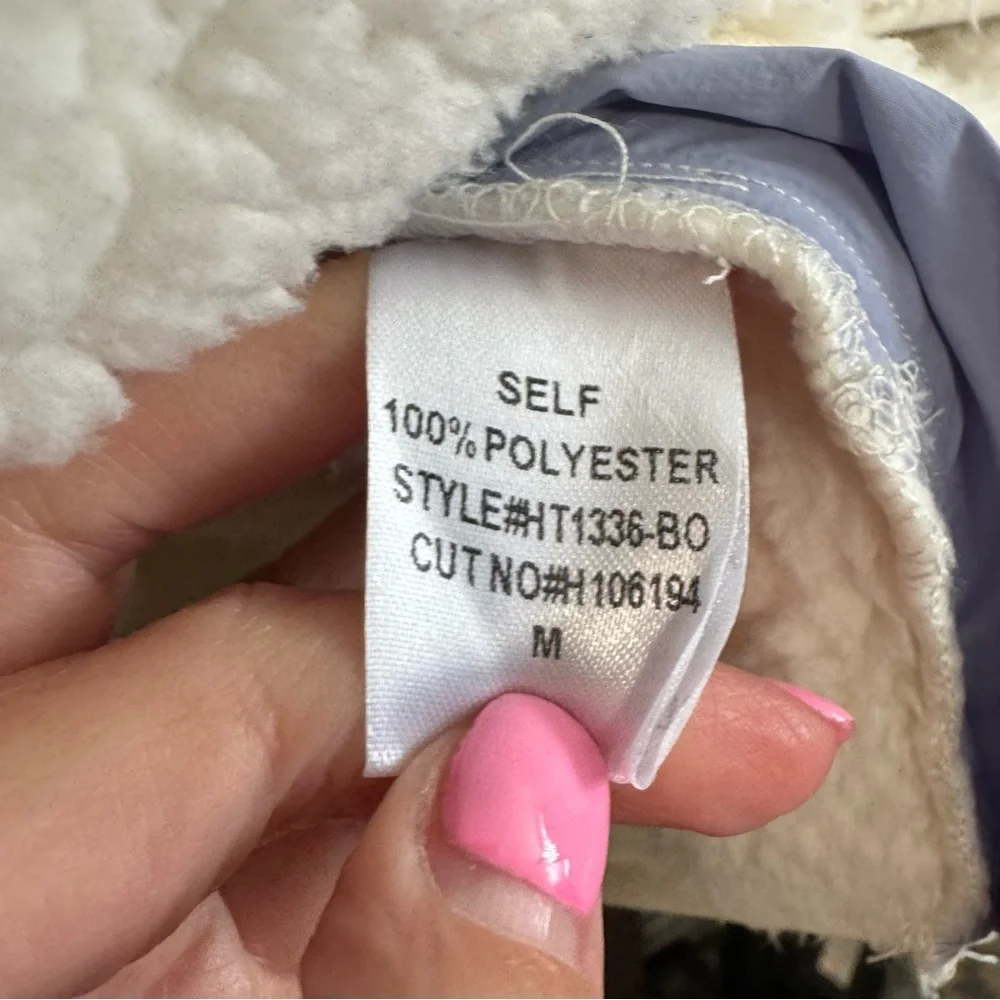 Bohme KYLAN CONTRAST PULLOVER Sherpa fleece cream purple oversized sweater - Picture 10 of 12